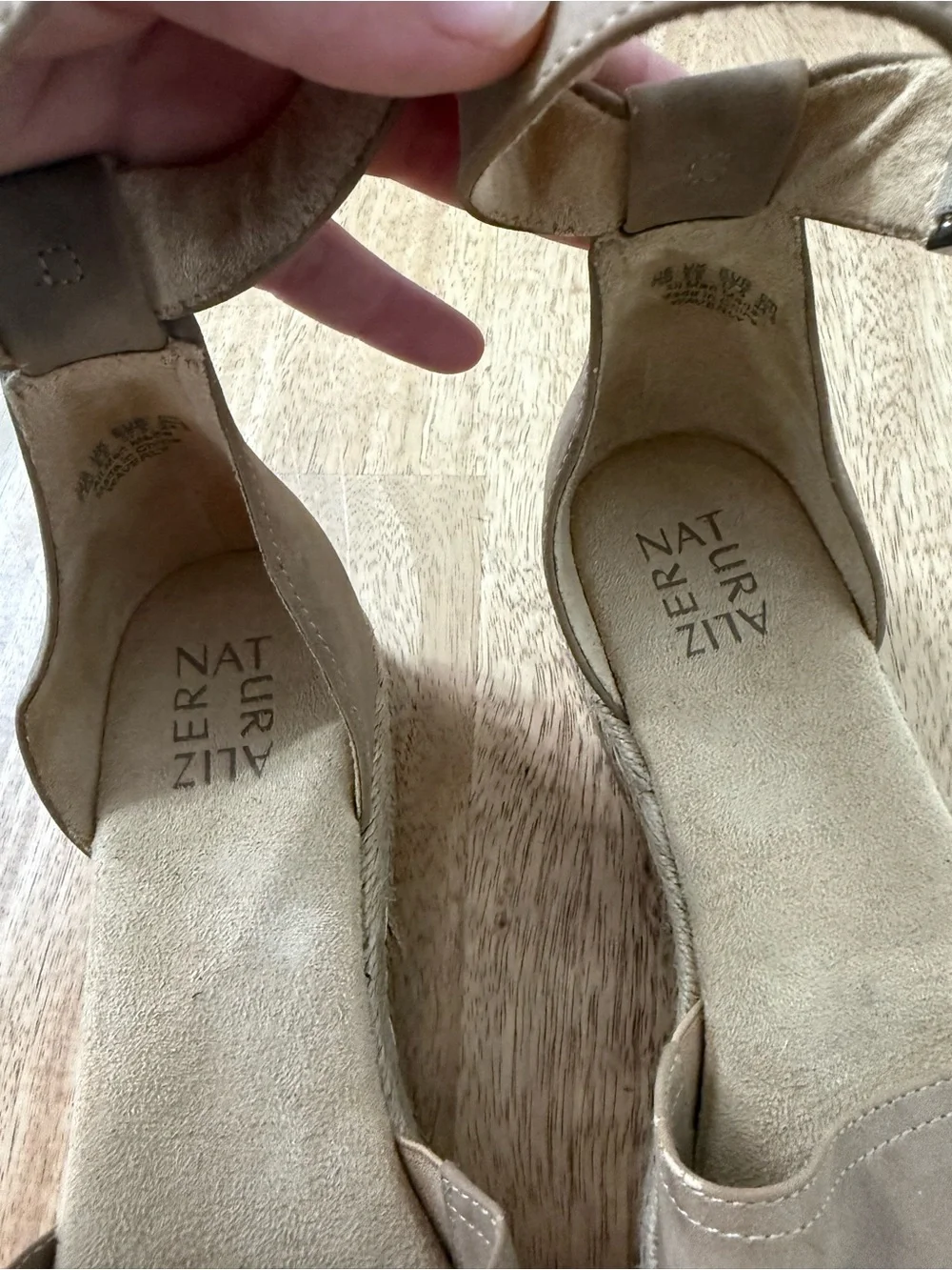 Naturalizer Taupe Ankle-Strap Espadrille Platform size 7.5